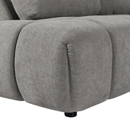 Winston 2PC Fabric Sectional, Gray - Abbyson - Living Room