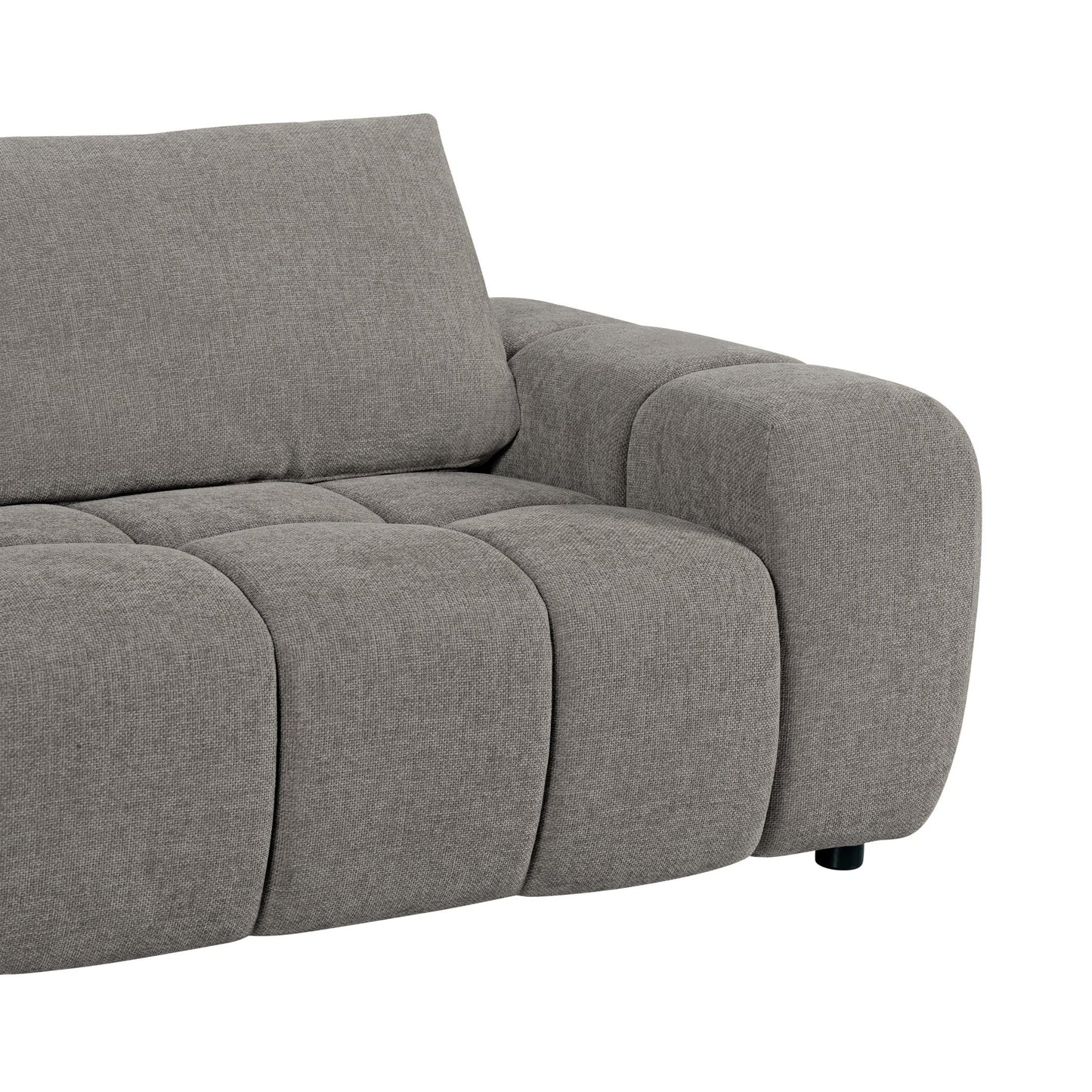 Winston 2PC Fabric Sectional, Gray - Abbyson - Living Room