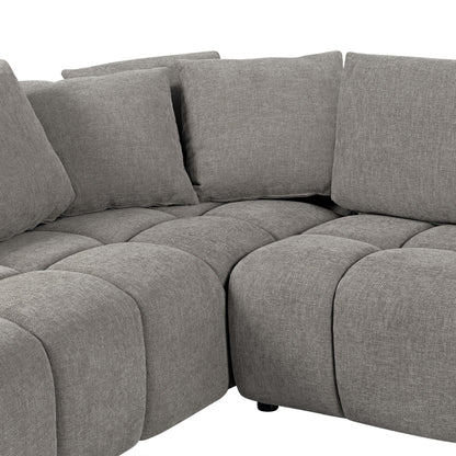 Winston 2PC Fabric Sectional, Gray - Abbyson - Living Room