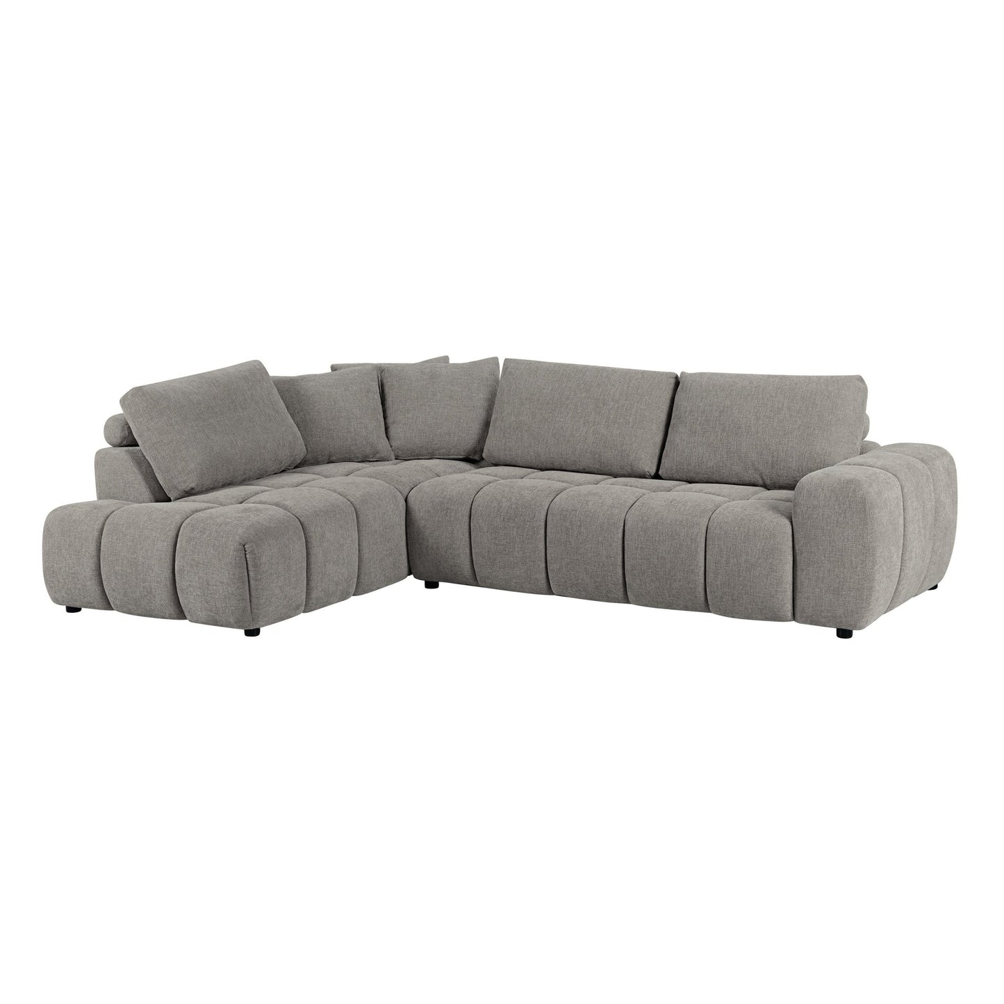 Winston 2PC Fabric Sectional, Gray - Abbyson - Living Room