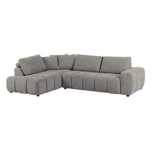 Winston 2PC Fabric Sectional, Gray - Abbyson - Living Room
