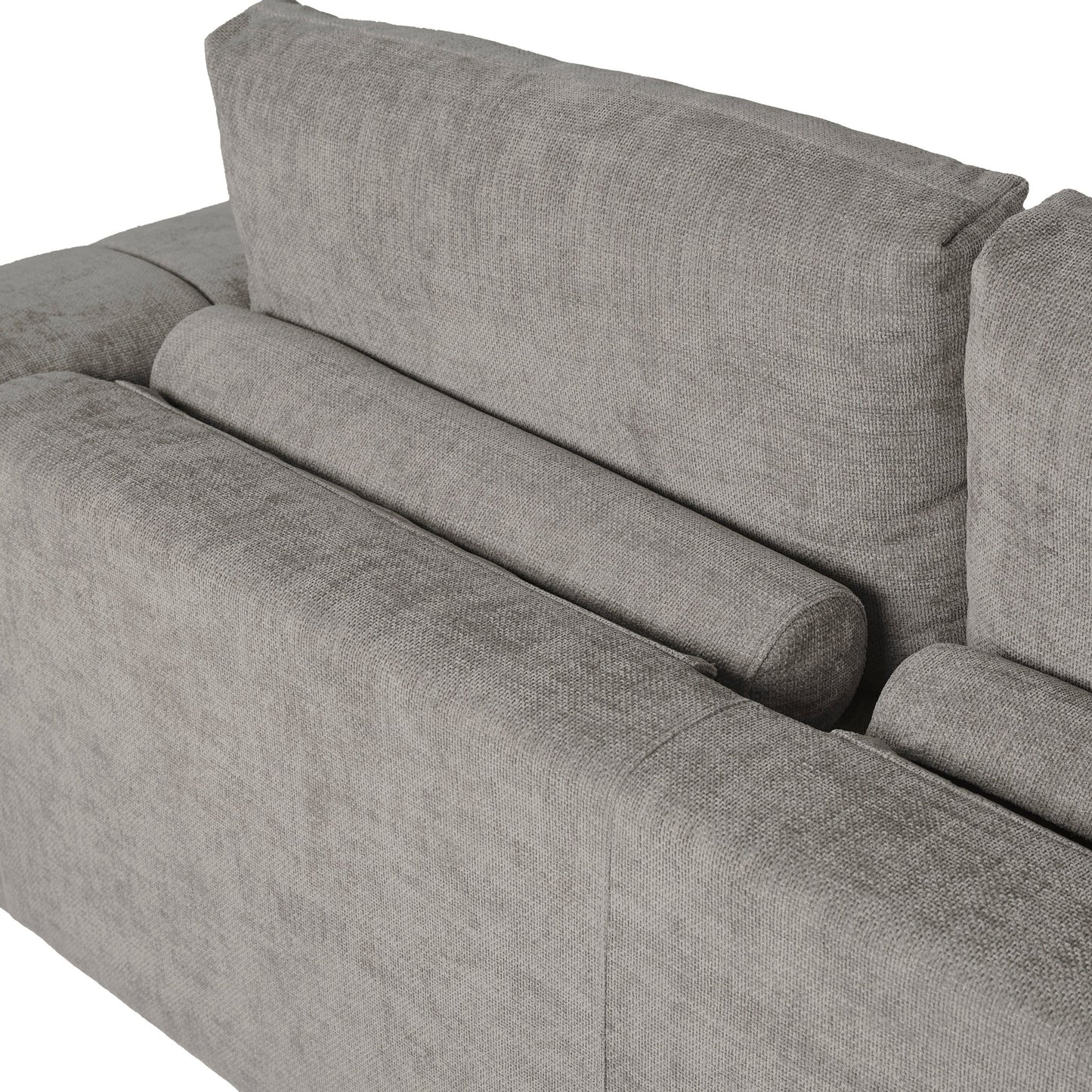 Winston 2PC Fabric Sectional, Gray - Abbyson - Living Room