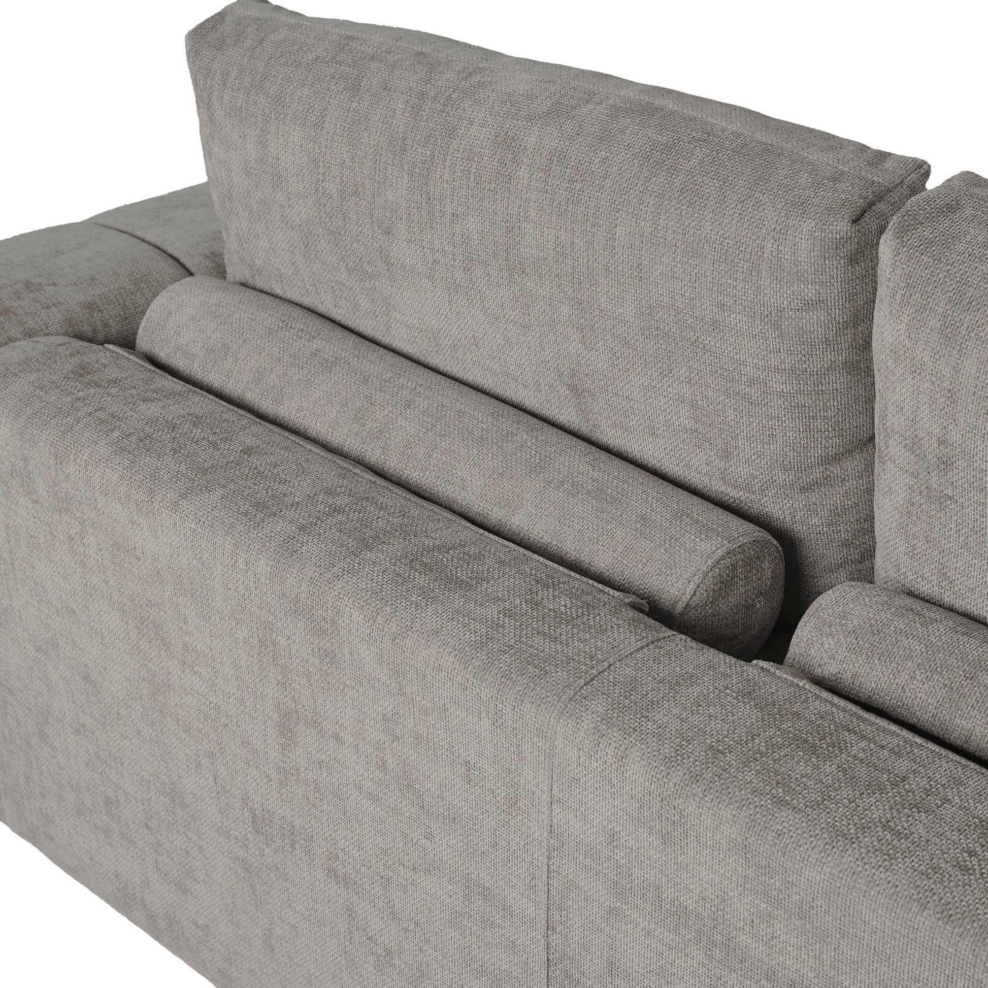 Winston 2PC Fabric Sectional, Gray - Abbyson - Living Room