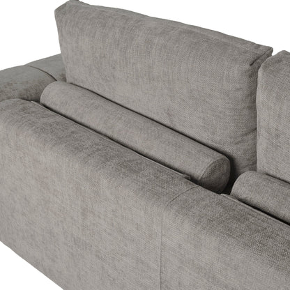 Winston 2PC Fabric Sectional, Gray - Abbyson - Living Room