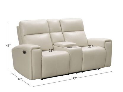 Keegan Power Reclining Leather Loveseat