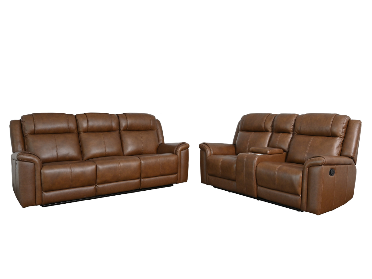 Gilmore 2-pc Leather Manual Reclining Sofa and Loveseat