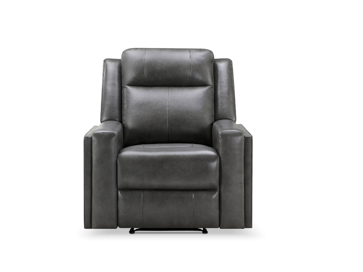 Rhodes Top-Grain Leather Manual Recliner