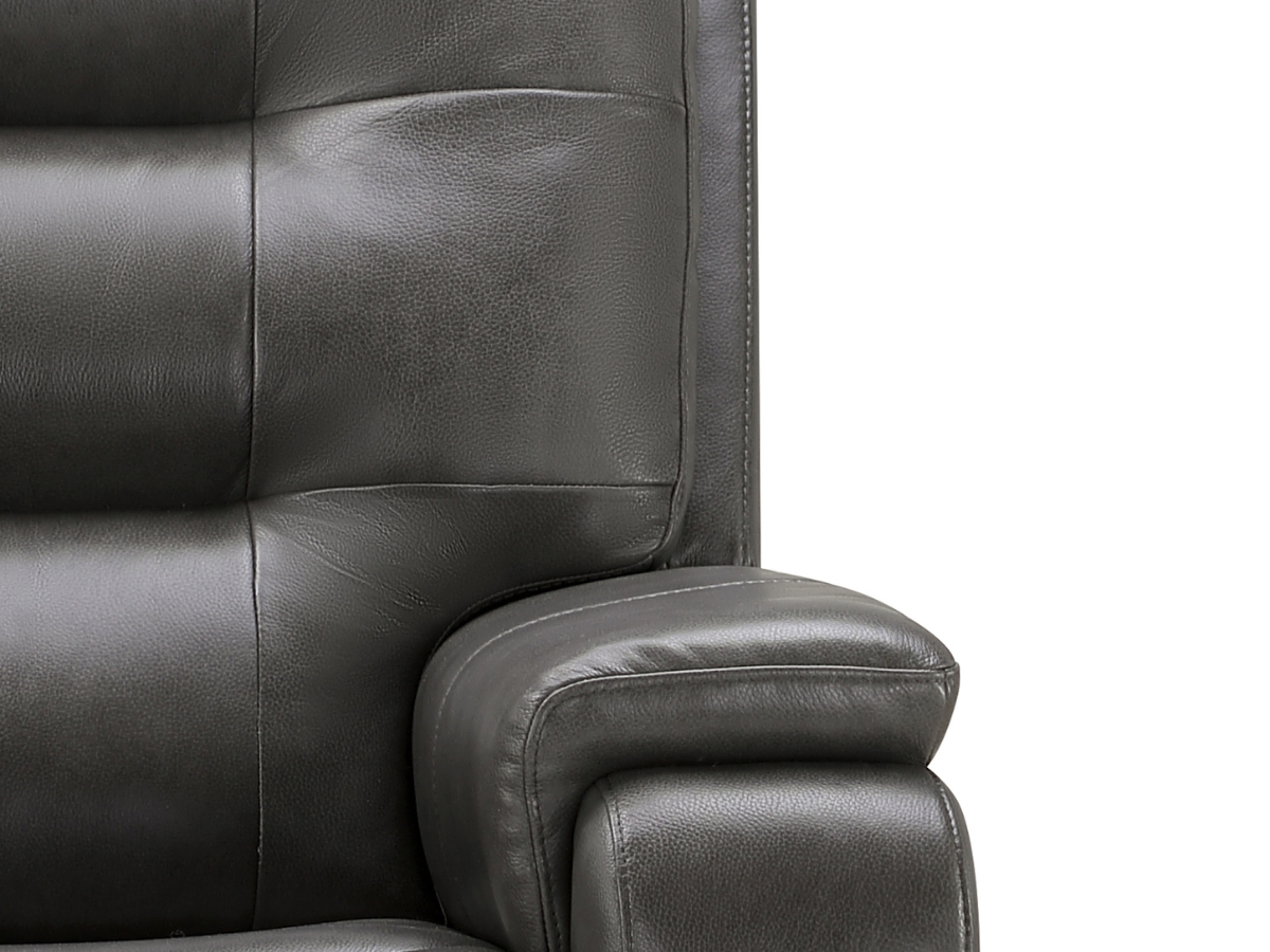 Waylen Top-Grain Leather Manual Reclining Loveseat