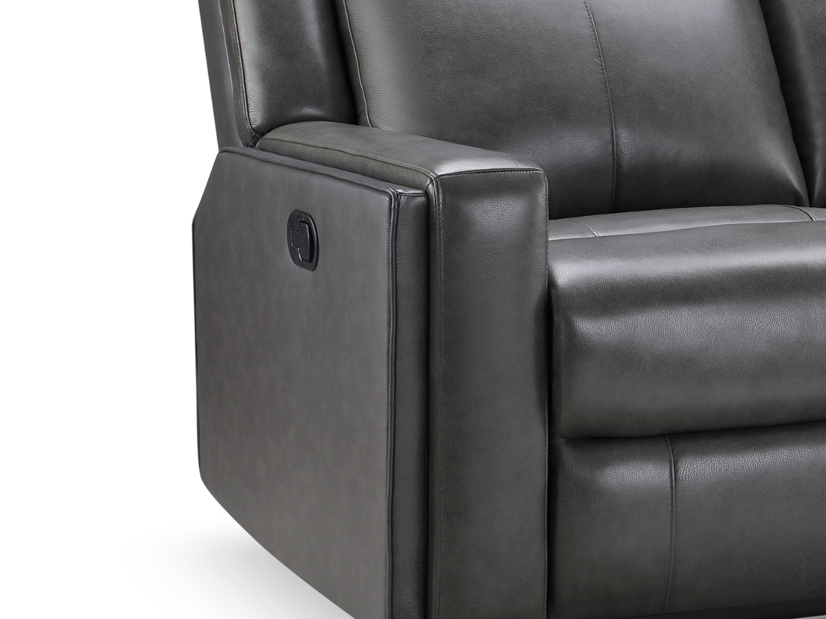 Rhodes Top-Grain Leather Manual Recliner