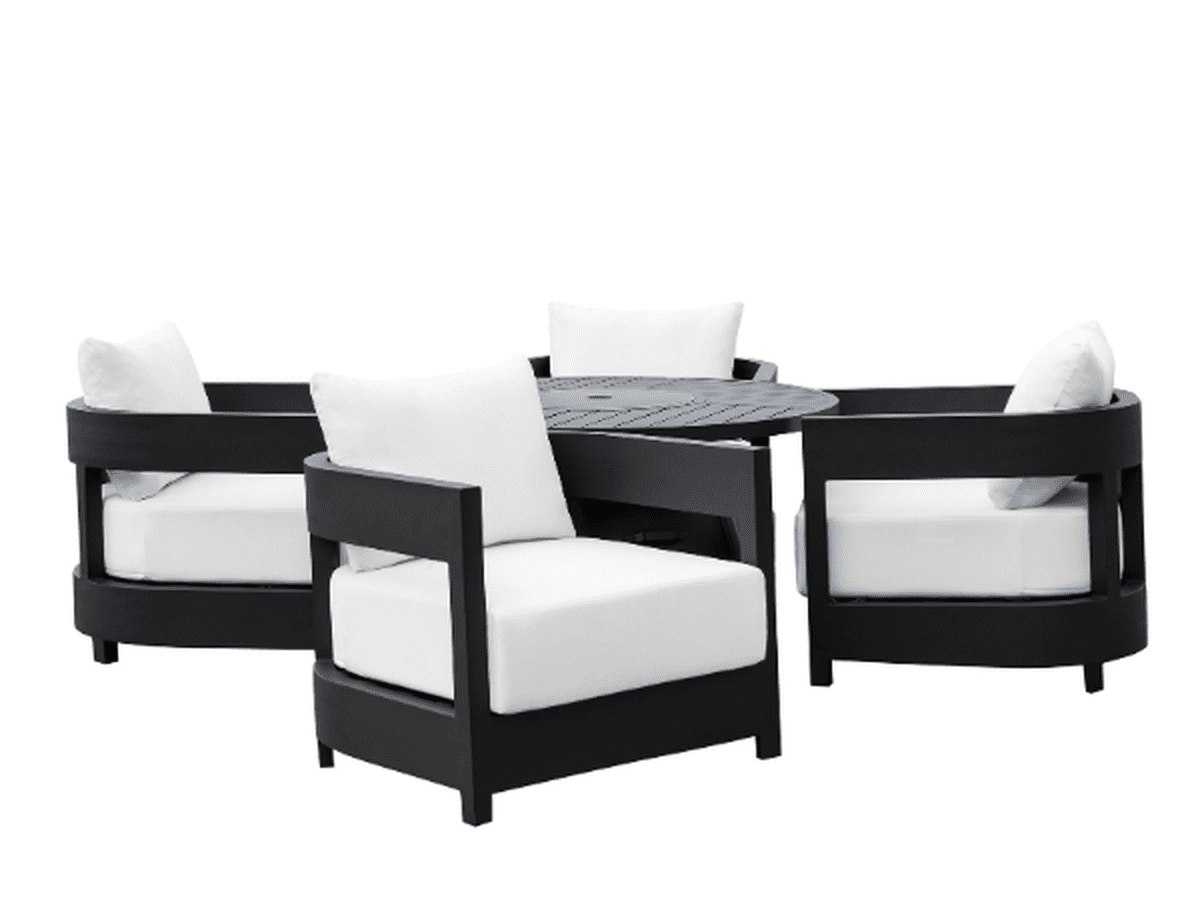 Santino® Outdoor Fire Chat Set with Armchairs