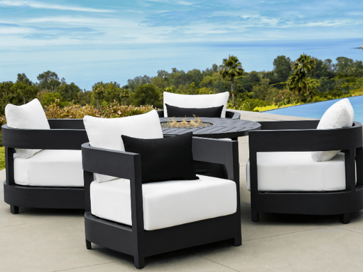 Santino® Outdoor Fire Chat Set with Armchairs