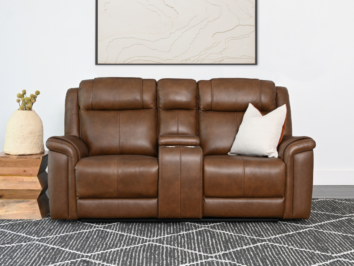 Gilmore Leather Manual Reclining Loveseat