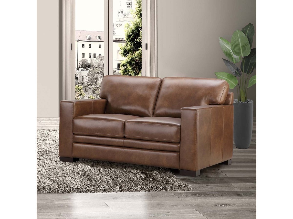 Astoria Leather Loveseat