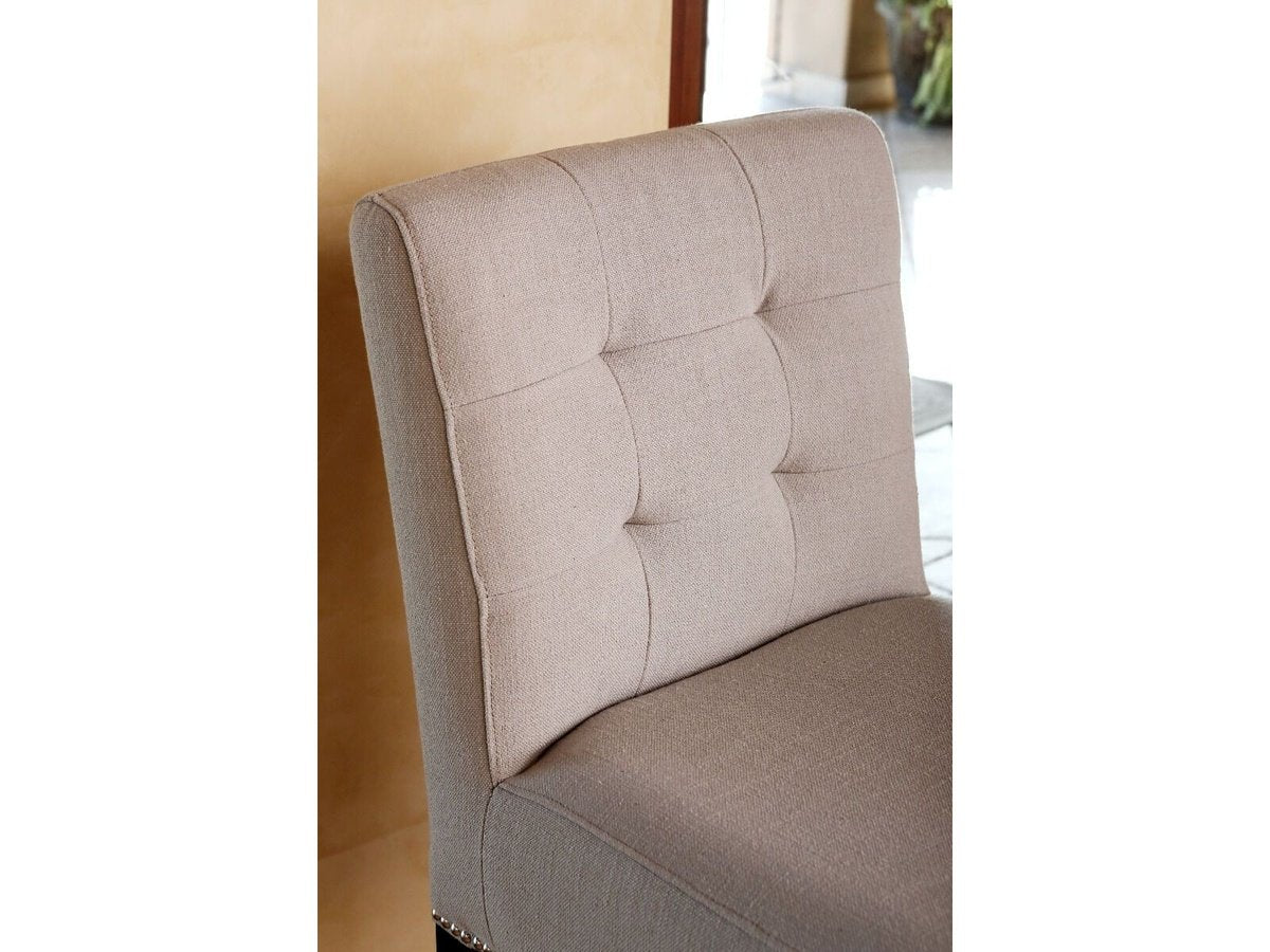 Masimo Linen Bar Dining Chair, Beige Default Title