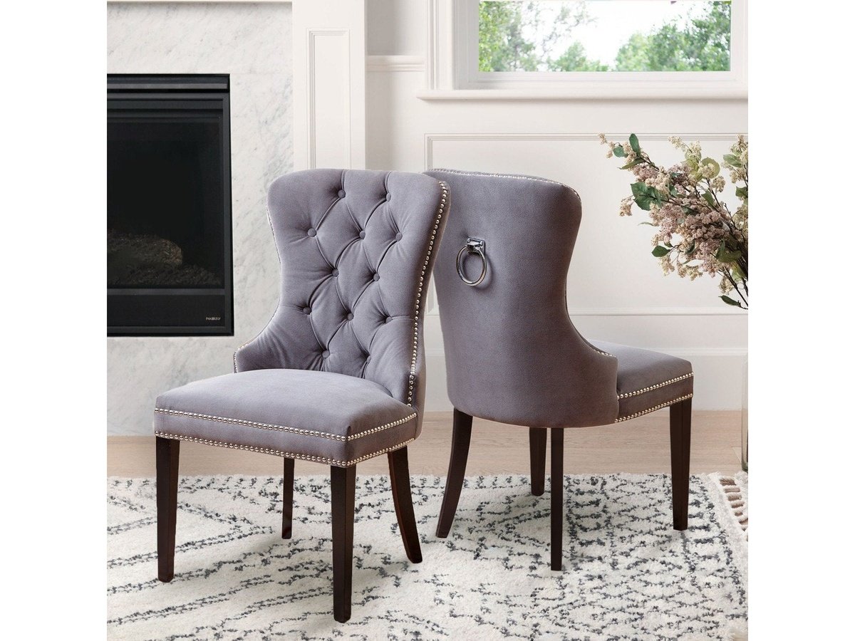 Velvet tufted chairs sale