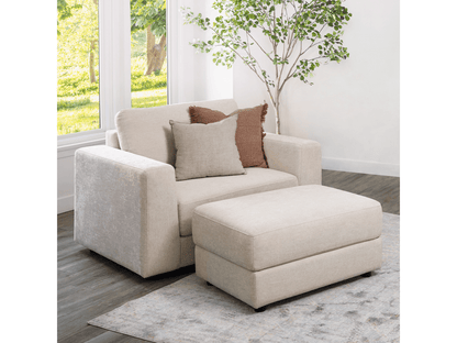 Elliot Fabric Armchair and Ottoman Set