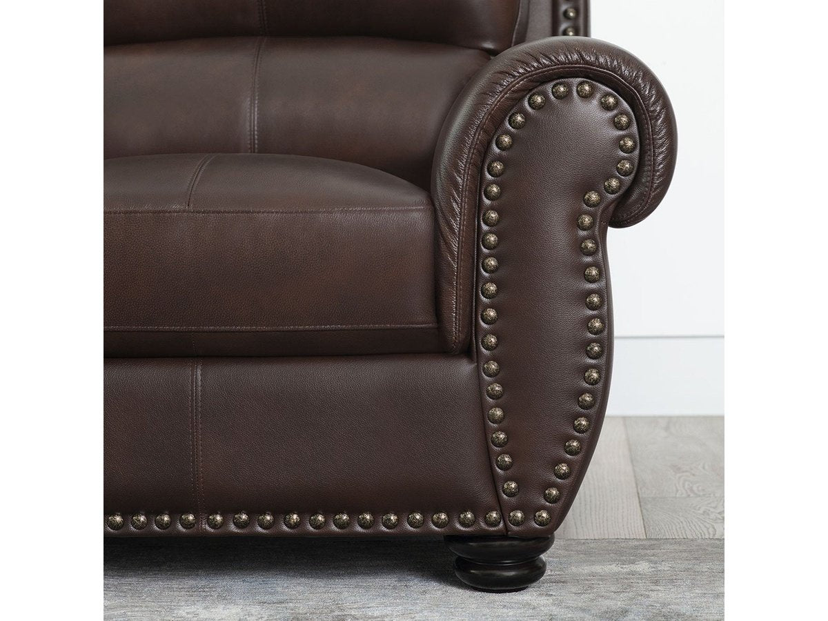 Austin Leather Armchair, Brown Default Title