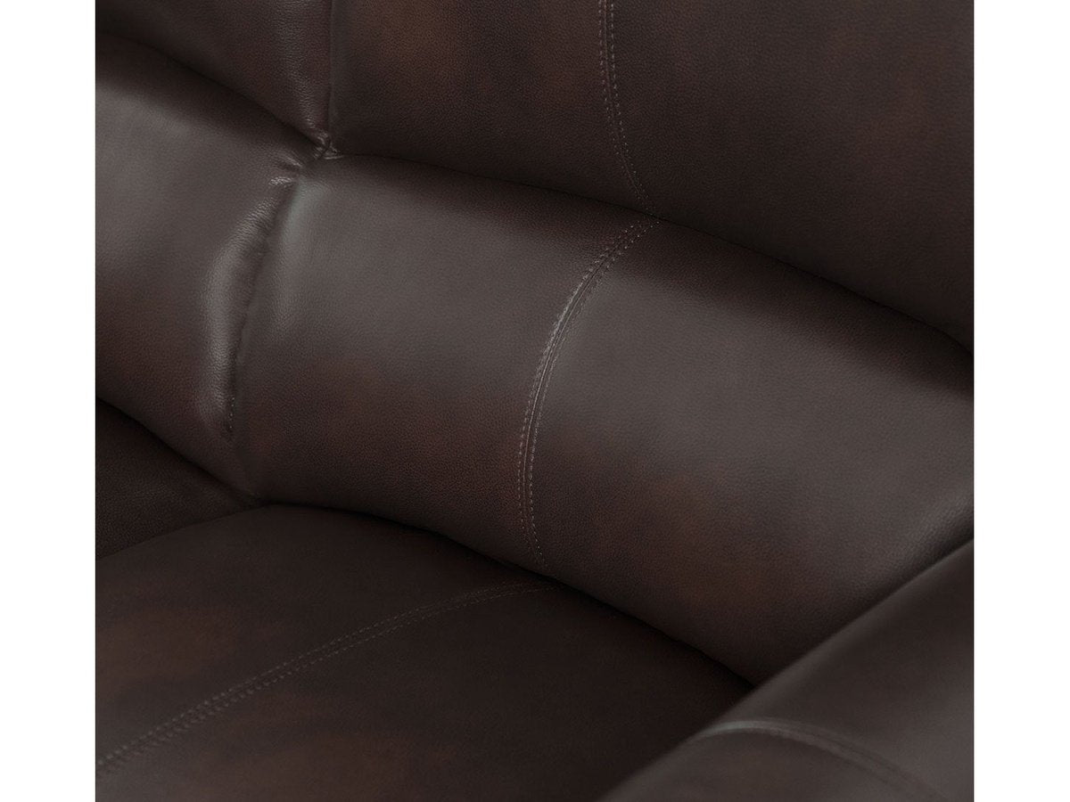 Austin  Leather Loveseat, Brown Default Title