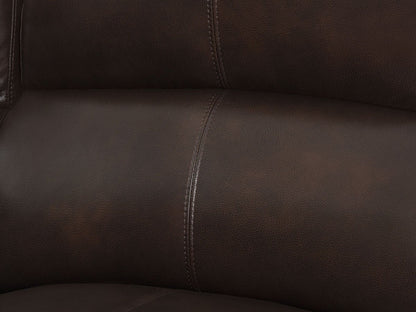 Austin  Leather Loveseat, Brown Default Title