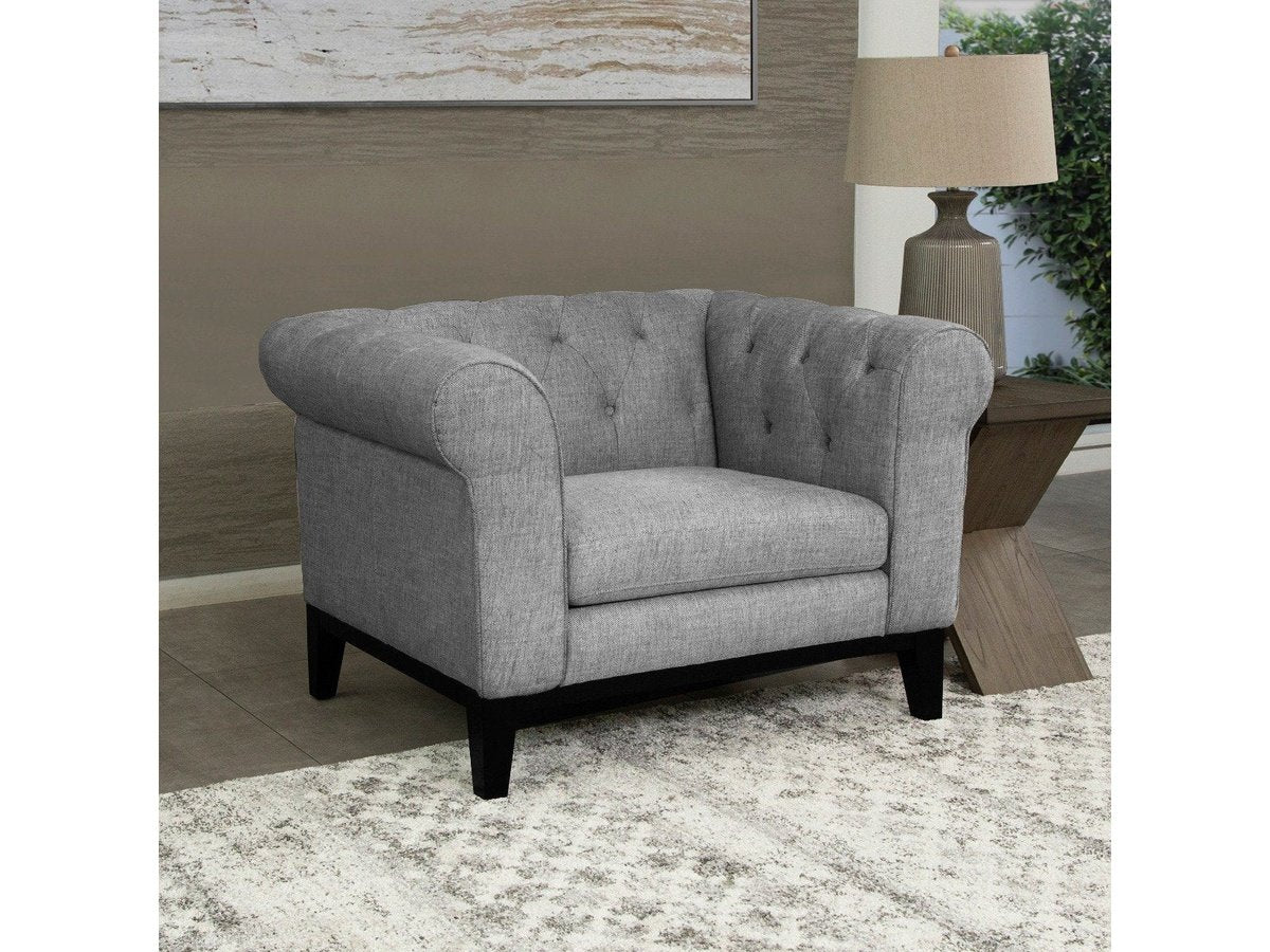 Cecelia Fabric Chair, Grey Default Title