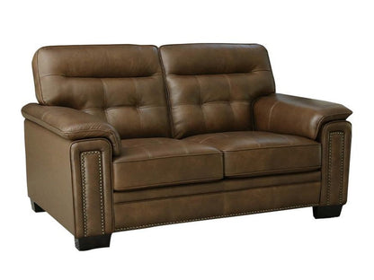 Harrison Leather Loveseat, Camel Default Title