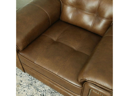 Harrison Leather Loveseat, Camel Default Title