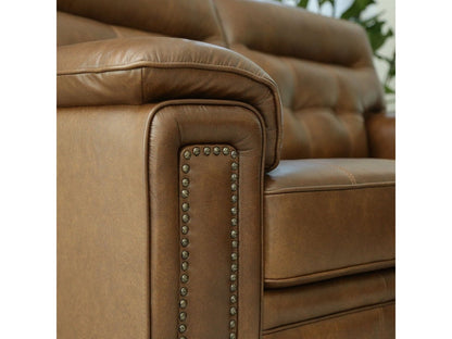 Harrison Leather Loveseat, Camel Default Title