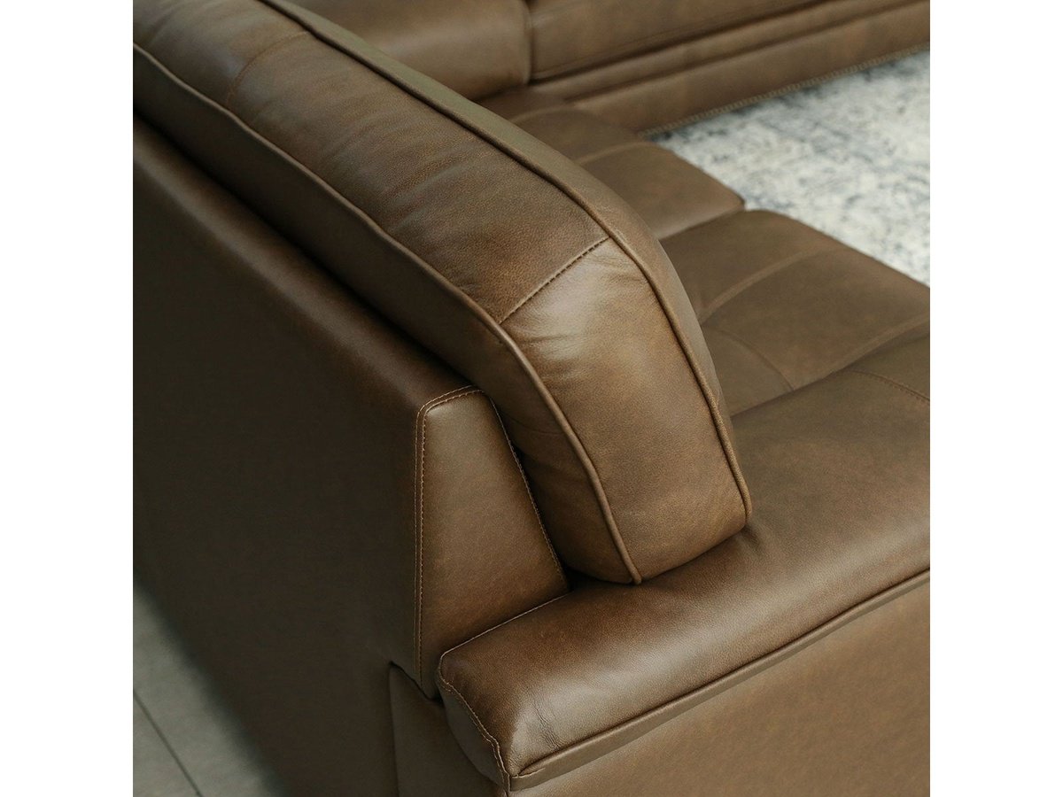 Harrison Leather Loveseat, Camel Default Title