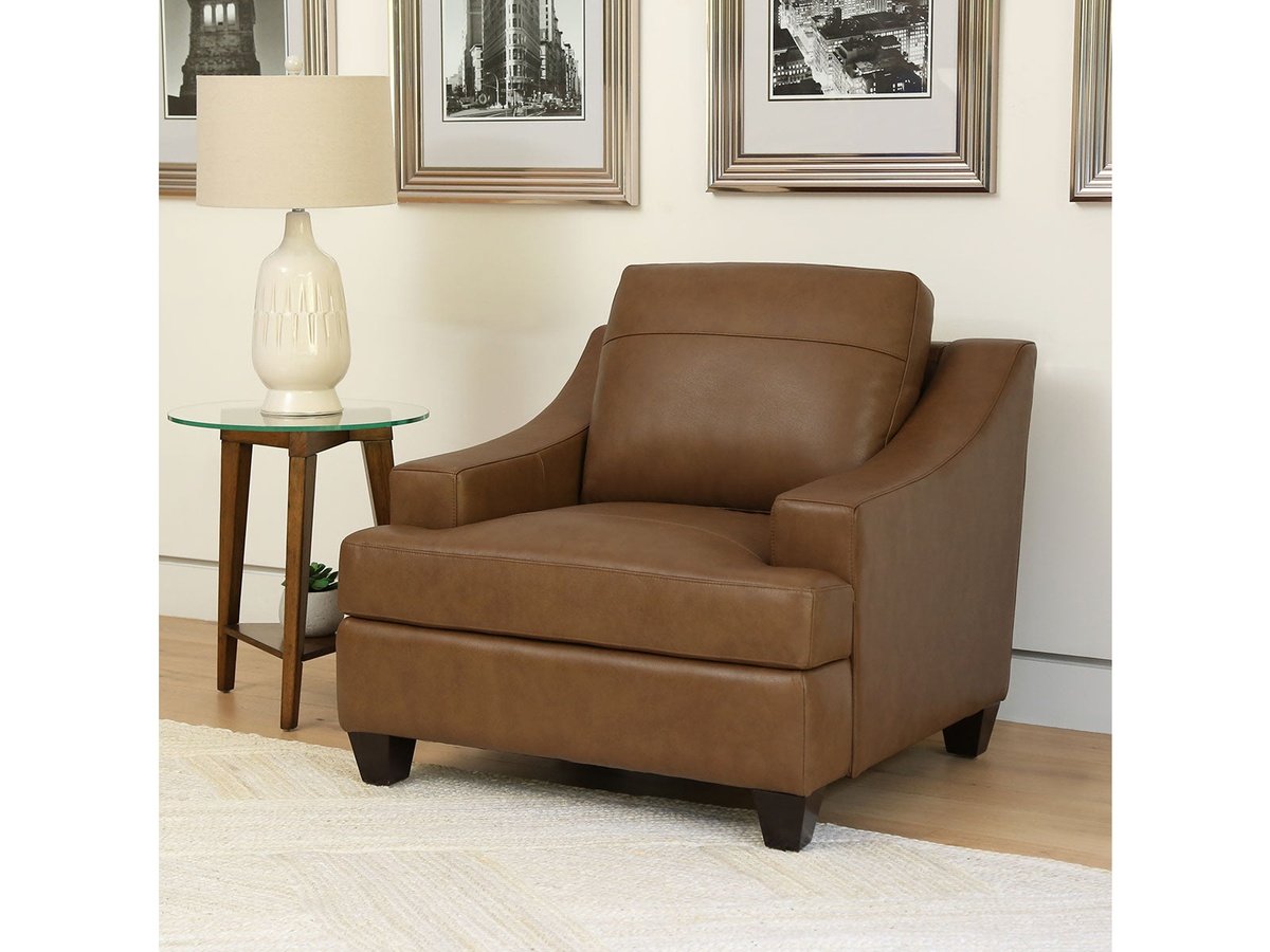 Merona Leather Chair, Camel Default Title