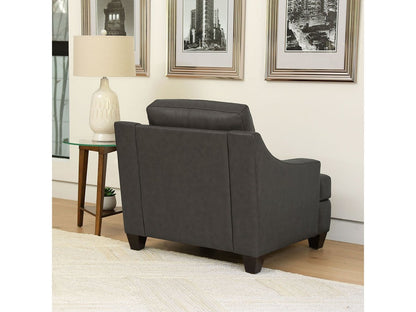 Merona Leather Chair, Grey Default Title