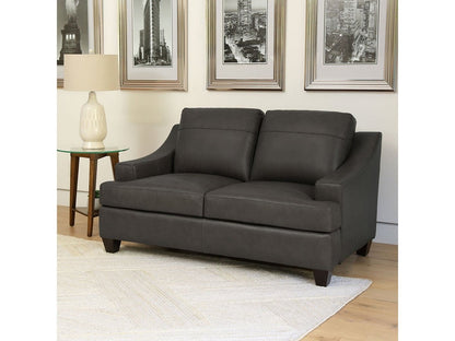 Merona Leather Loveseat, Grey Default Title