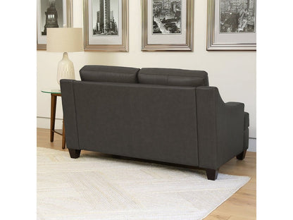 Merona Leather Loveseat, Grey Default Title