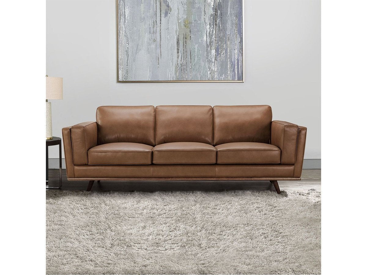 Taverly Leather Sofa, Camel Default Title