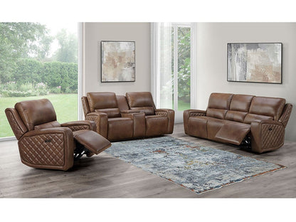 Raymond 3-piece Leather Power Reclining Set, Camel Default Title