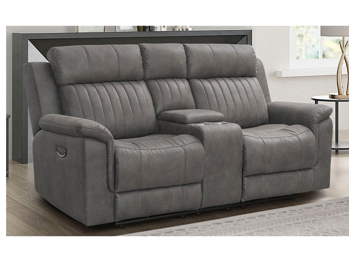 Garcelle Power Reclining Loveseat, Grey Default Title