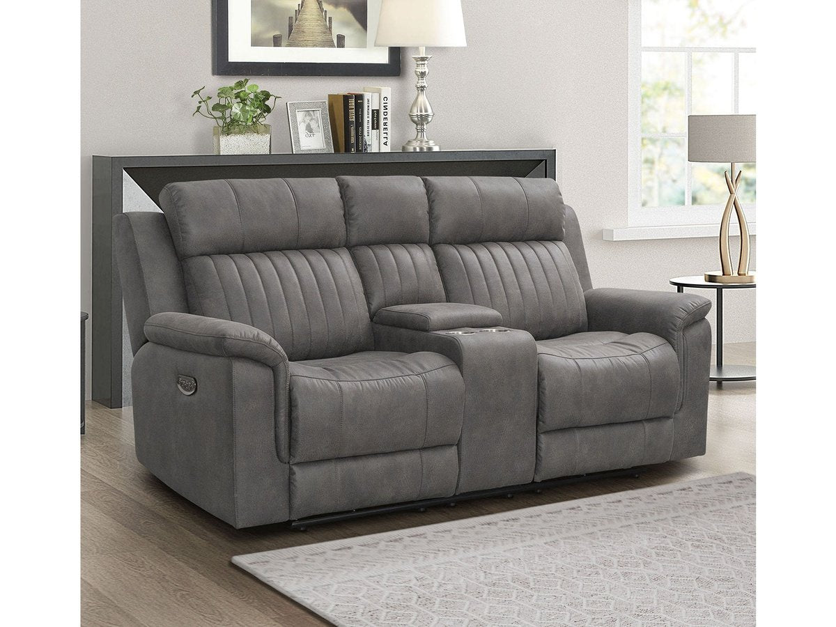 Garcelle Power Reclining Loveseat, Grey Default Title