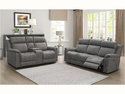 Garcelle 2-piece Power Reclining Sofa & Loveseat Set, Grey Default Title