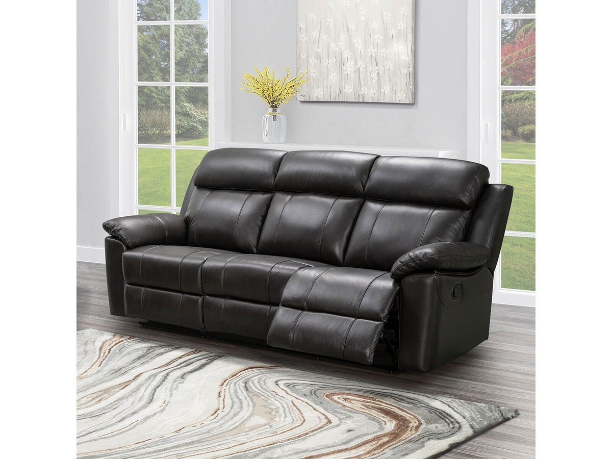 Braylen Top Grain Leather Reclining Sofa And Loveseat Set