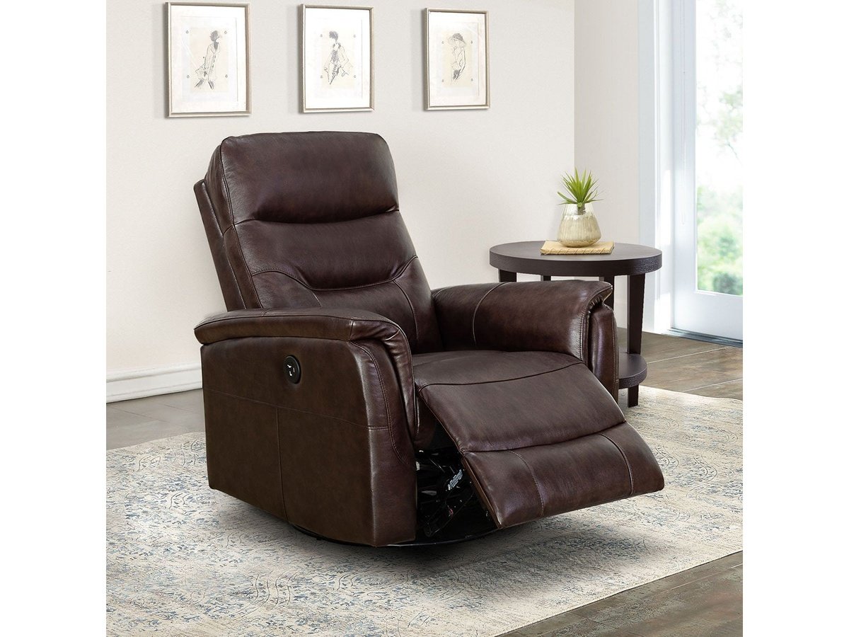 Palermo Leather Power Glider Recliner, Brown Default Title