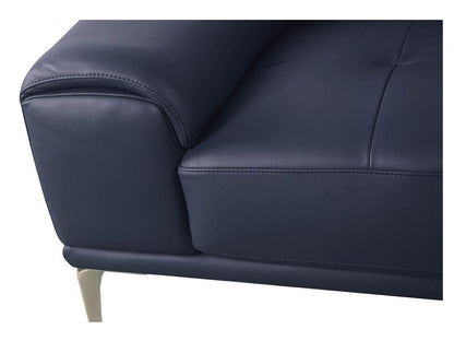 Quinton Leather Chair, Blue Default Title