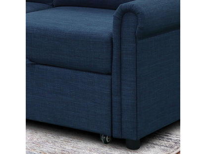 Hamilton Storage Sofa Bed Reversible Sectional, Navy Blue 