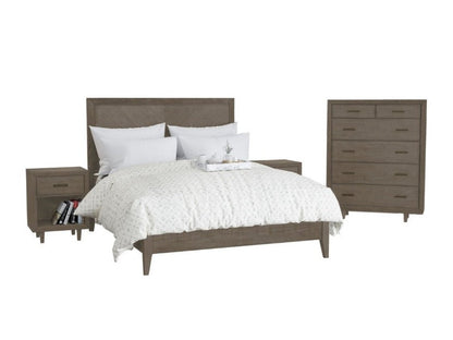 Retro Wood 4-pc Bedroom Set