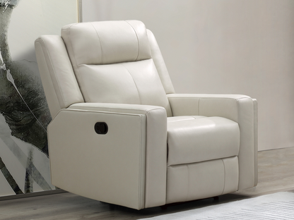 Rhodes Top-Grain Leather Manual Recliner