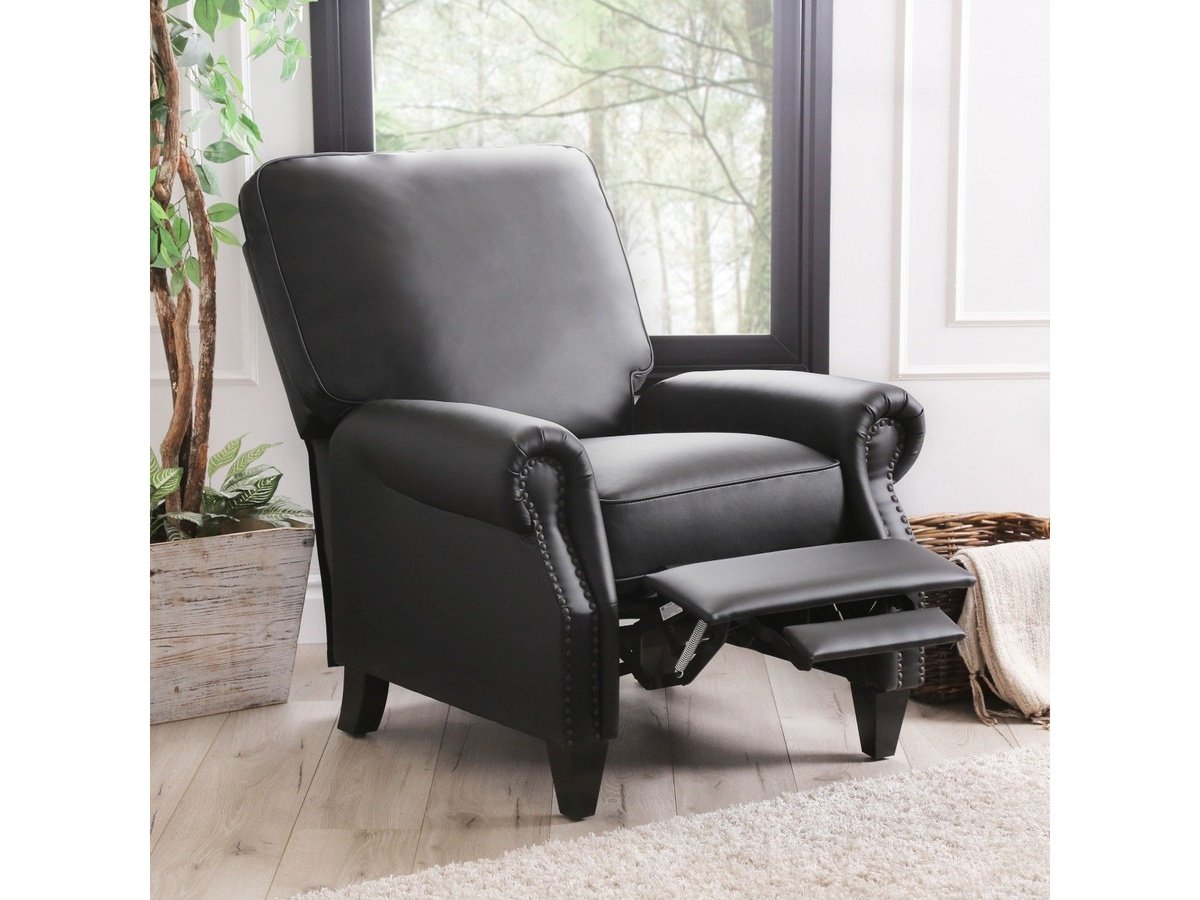 Carla Leather Pushback Recliner Abbyson